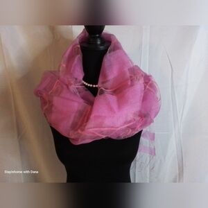 NWT J.J. Collections Pink Silk Blend Scarf - Zhangs Designs